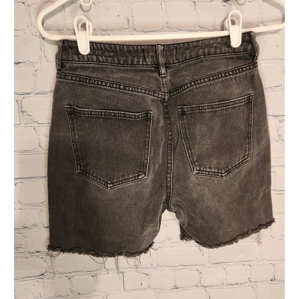 PAC SUN Mom Jean, Distressed Black Cut Off Shorts,‎ Sz 25